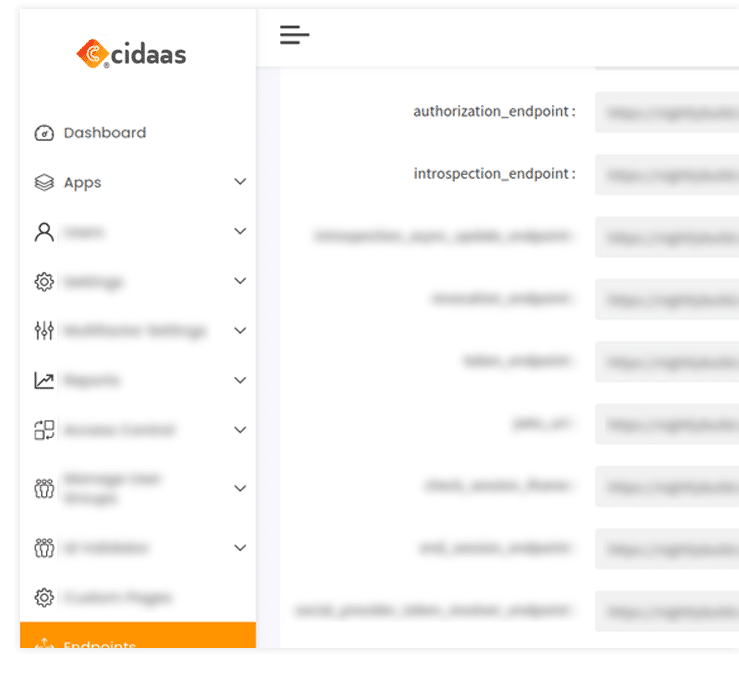 cidaas admin dashboard google home integration