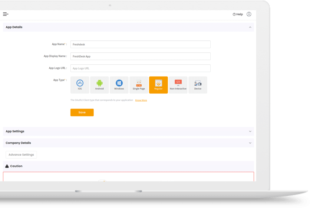 cidaas dashboard Freshworks