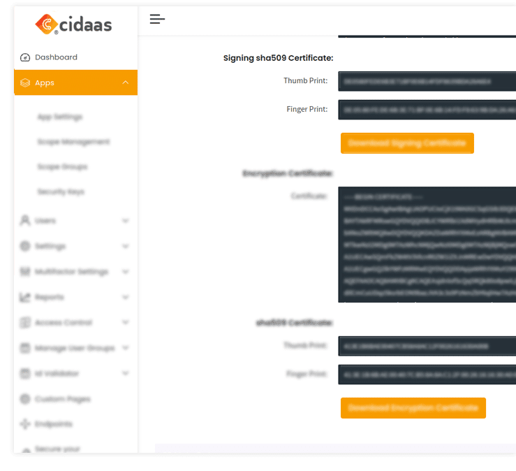 cidaas dashboardzendesk integration