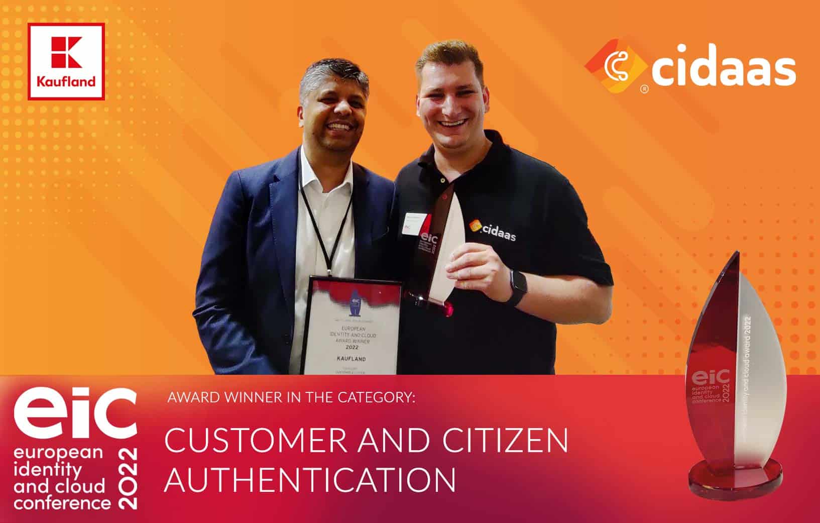 Kaufland wins the EIC 2022 Award in the category Customer & Citizen Authentication with cidaas