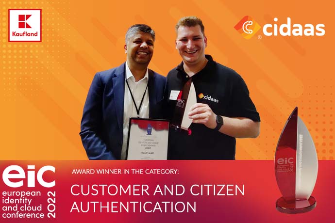Kaufland wins the EIC 2022 Award in the category Customer & Citizen Authentication with cidaas