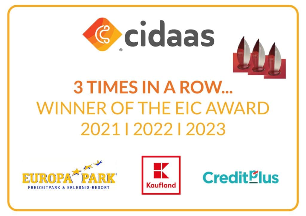 Multiple award winning CIAM - cidaas