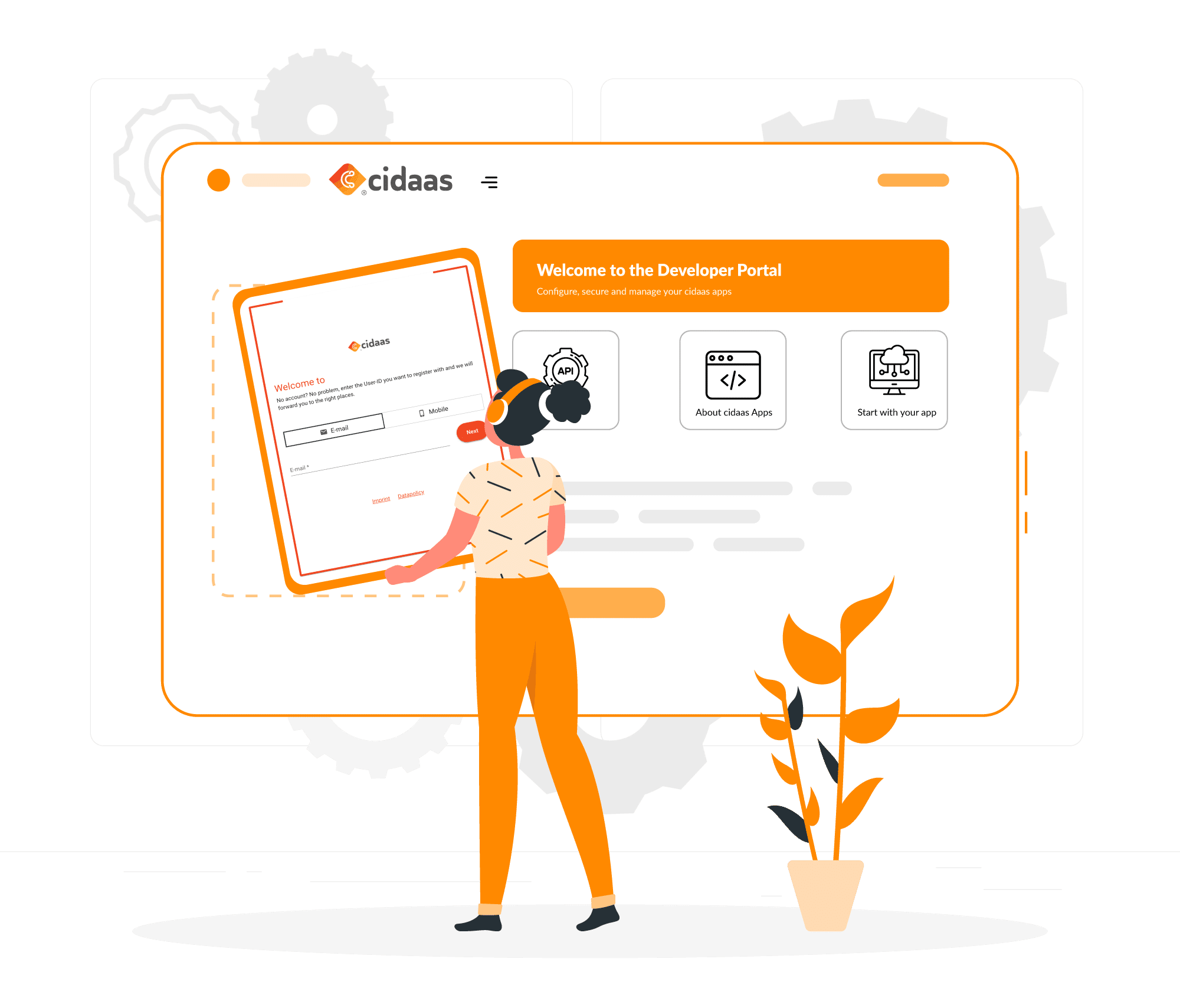 cidaas App Developer Portal - dedicated developer access