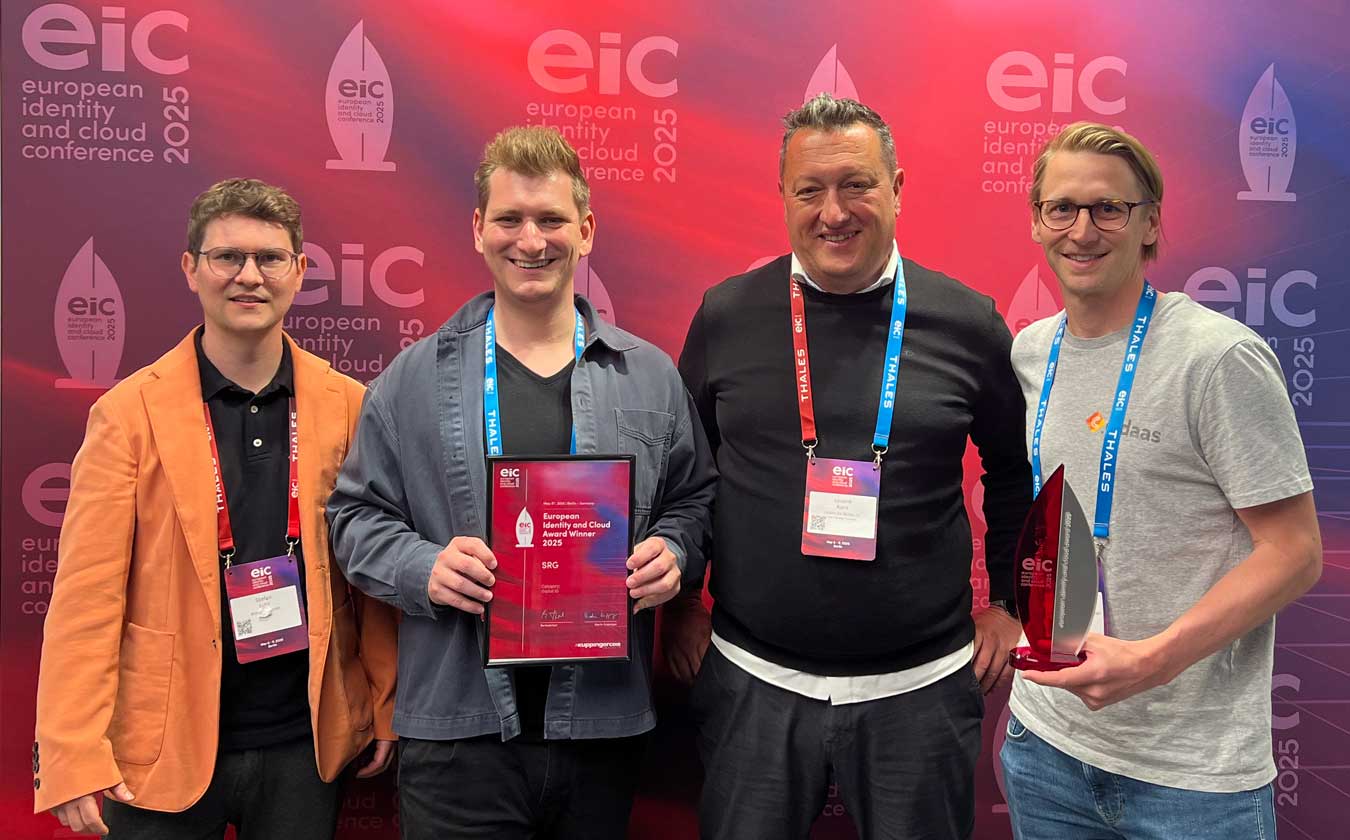 Prestigious EIC Award 2025 for SRG, cidaas & SECURIX – Recognition for the excellent implementation of a modern digital identity solution